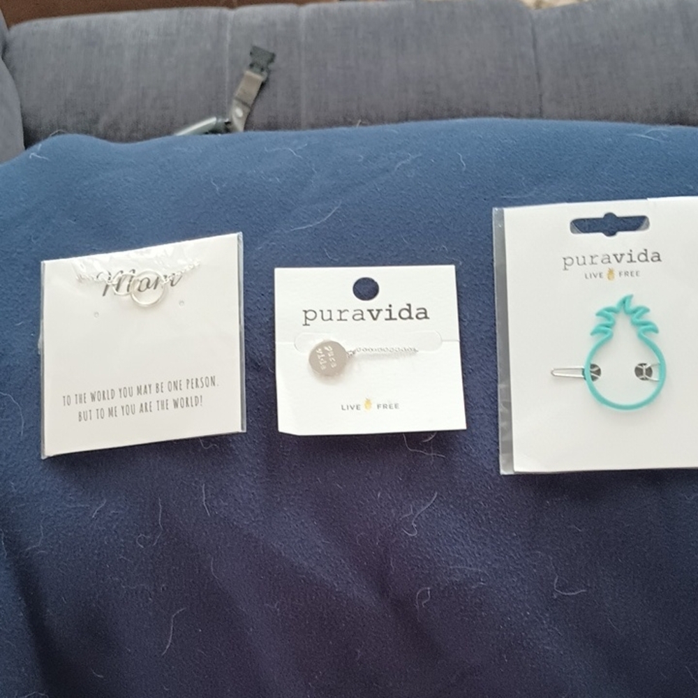 Pura Vida Silver and Teal Necklaces
